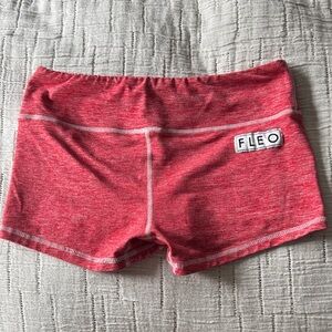Fleo Heathered Red Workout Shorts